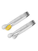2-Piece Stainless Steel Kitchen Tongs Set – Mini BBQ, Meat, Salad, Toast & Ice Tongs, Durable Food Clips