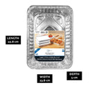 3 Pack Large Aluminum Foil Takeout Pans with Folded Lids Disposable Meal Prep Cooking Storage Casserole Containers Eco-Friendly