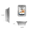 3 Pack Large Aluminum Foil Takeout Pans with Folded Lids Disposable Meal Prep Cooking Storage Casserole Containers Eco-Friendly