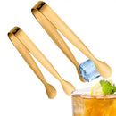 2-Piece Stainless Steel Kitchen Tongs Set – Mini BBQ, Meat, Salad, Toast & Ice Tongs, Durable Food Clips