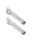 2-Piece Stainless Steel Kitchen Tongs Set – Mini BBQ, Meat, Salad, Toast & Ice Tongs, Durable Food Clips